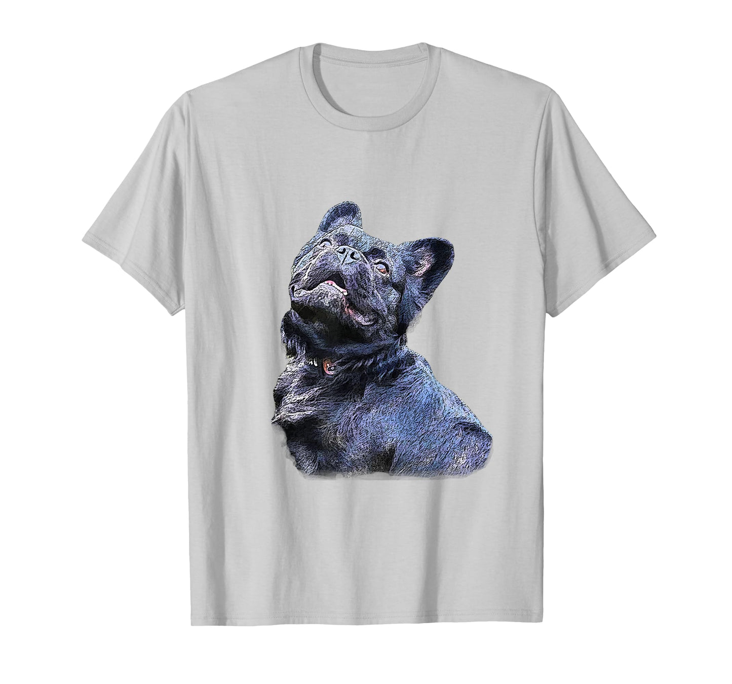 Fluffy Frenchie French Bulldog Top T-Shirt for Men Women Kids