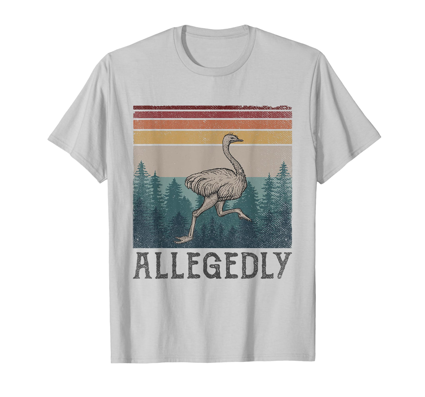 Allegedly Ostrich Tee Vintage Retro Funny Bird Lover T-Shirt