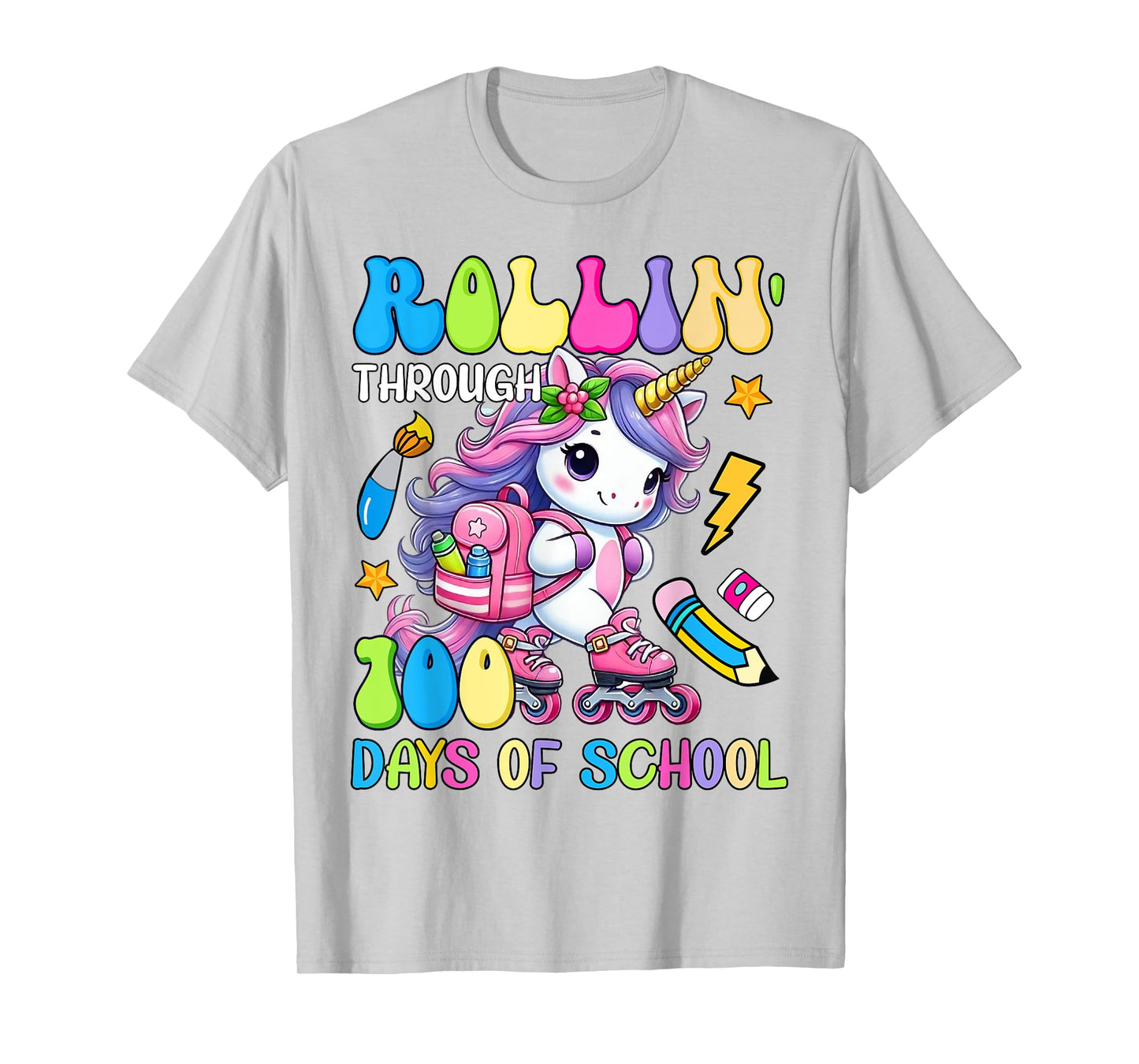 100 Days of School Unicorn Girls 100th Day Student Teacher T-Shirt
