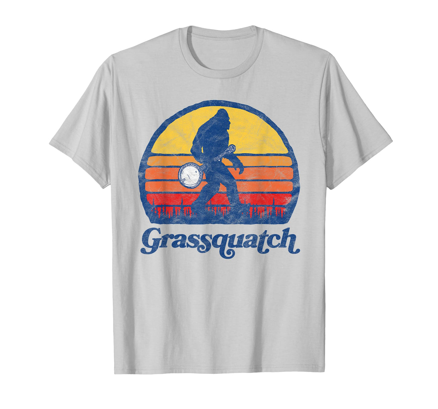 Grassquatch! Funny Bigfoot & Banjo Bluegrass Sasquatch Shirt T-Shirt