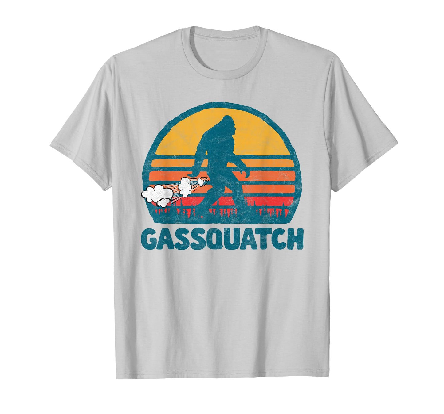 Gassquatch! Funny Farting Bigfoot Retro Fart T-Shirt