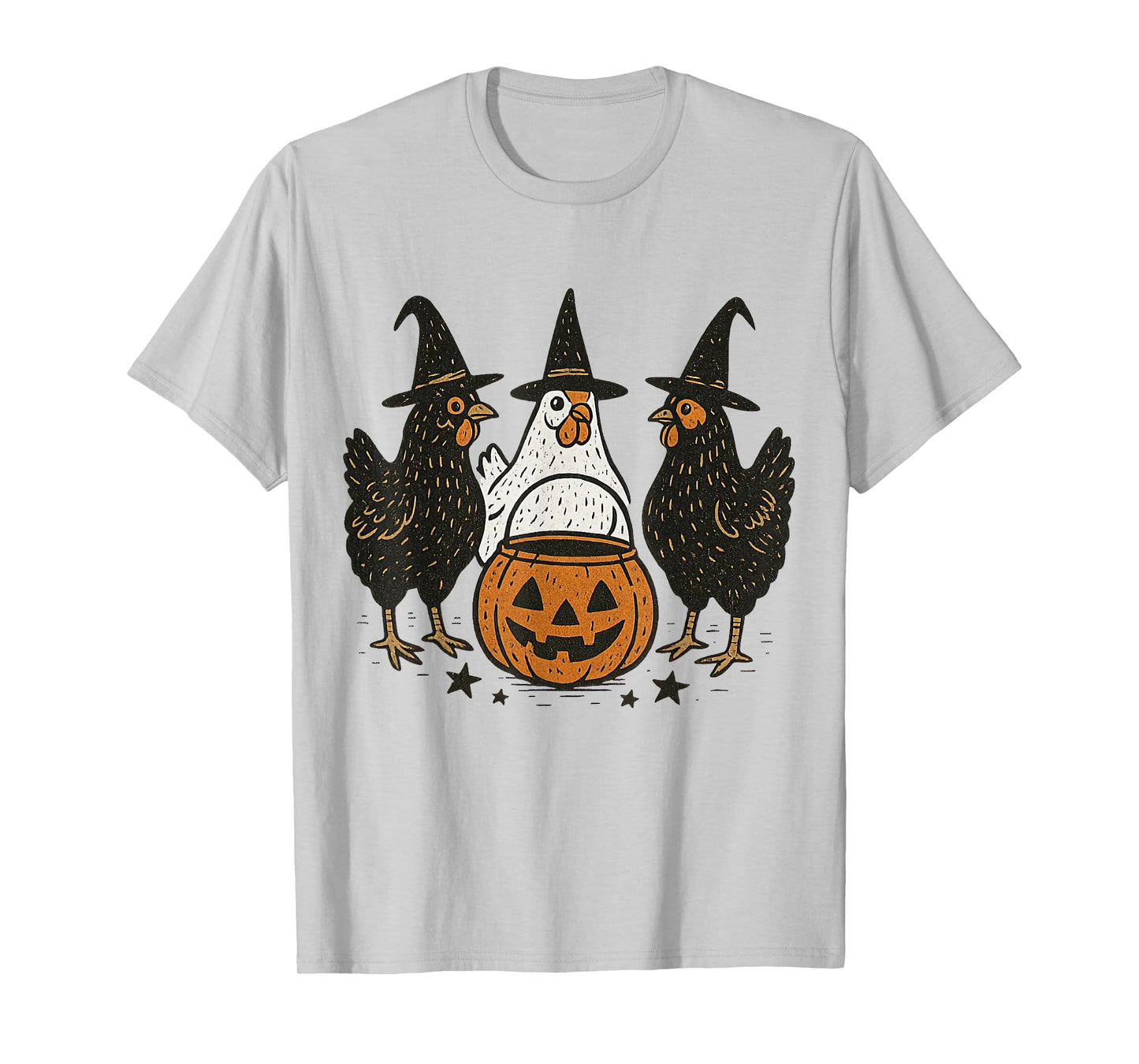 Chicken Halloween Costume Spooky Season Funny Chickens Witch T-Shirt