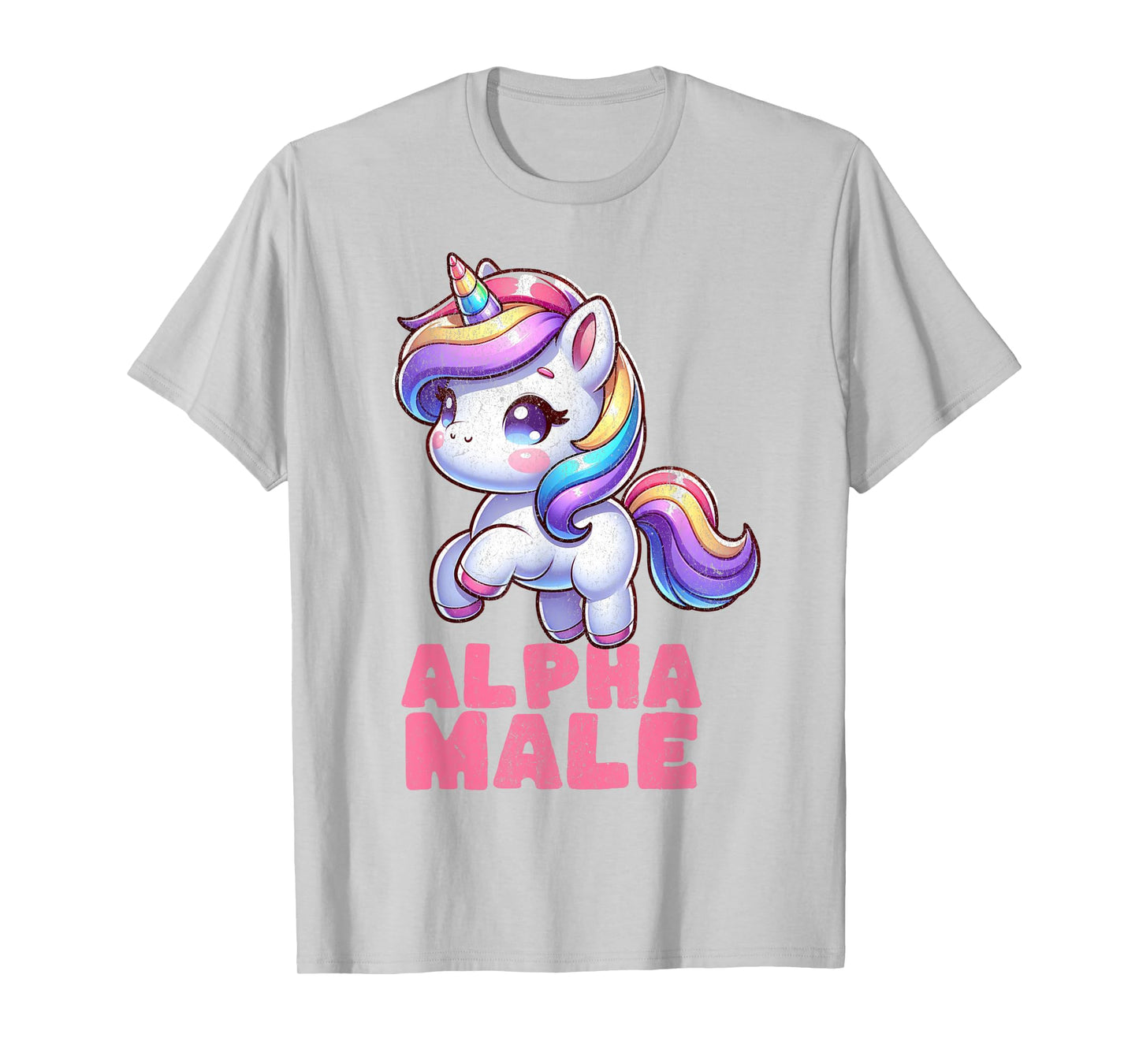 Alpha cute male Unicorn Funny Sarcastic Ironic Weird Y2K T-Shirt