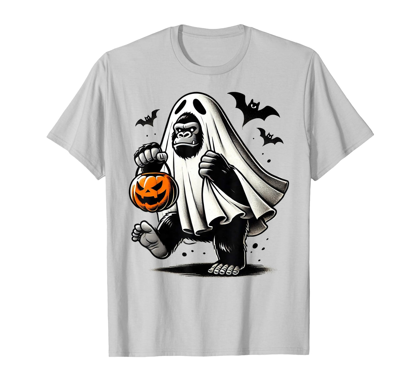 Funny Gorilla Halloween Ghost Costume Trick Or Treat Monkey T-Shirt