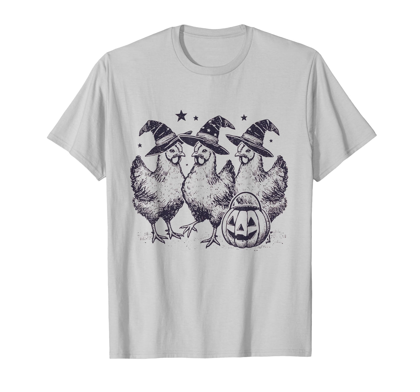 Funny Chicken Halloween Costume Spooky Season Chickens Witch T-Shirt