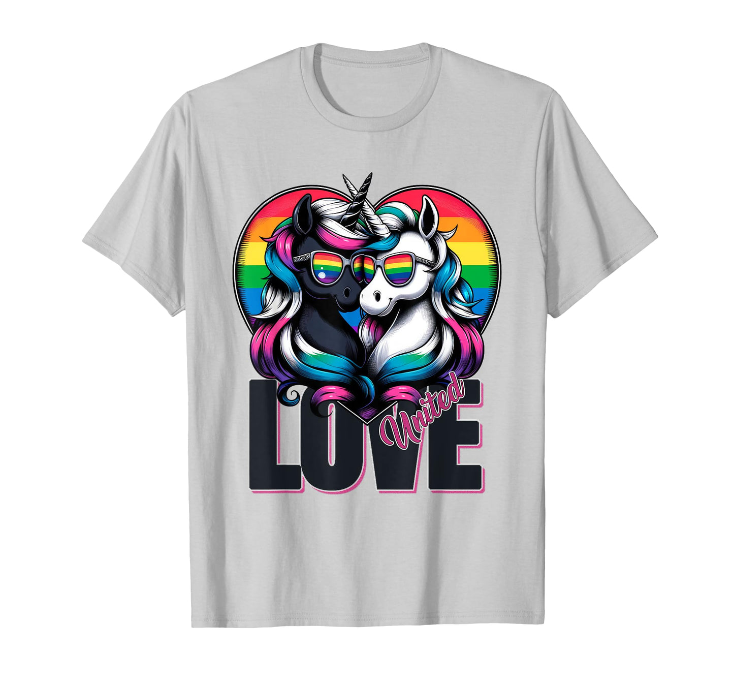 Love United LGBTQ+ Unicorn Pride LGBTQ T-Shirt