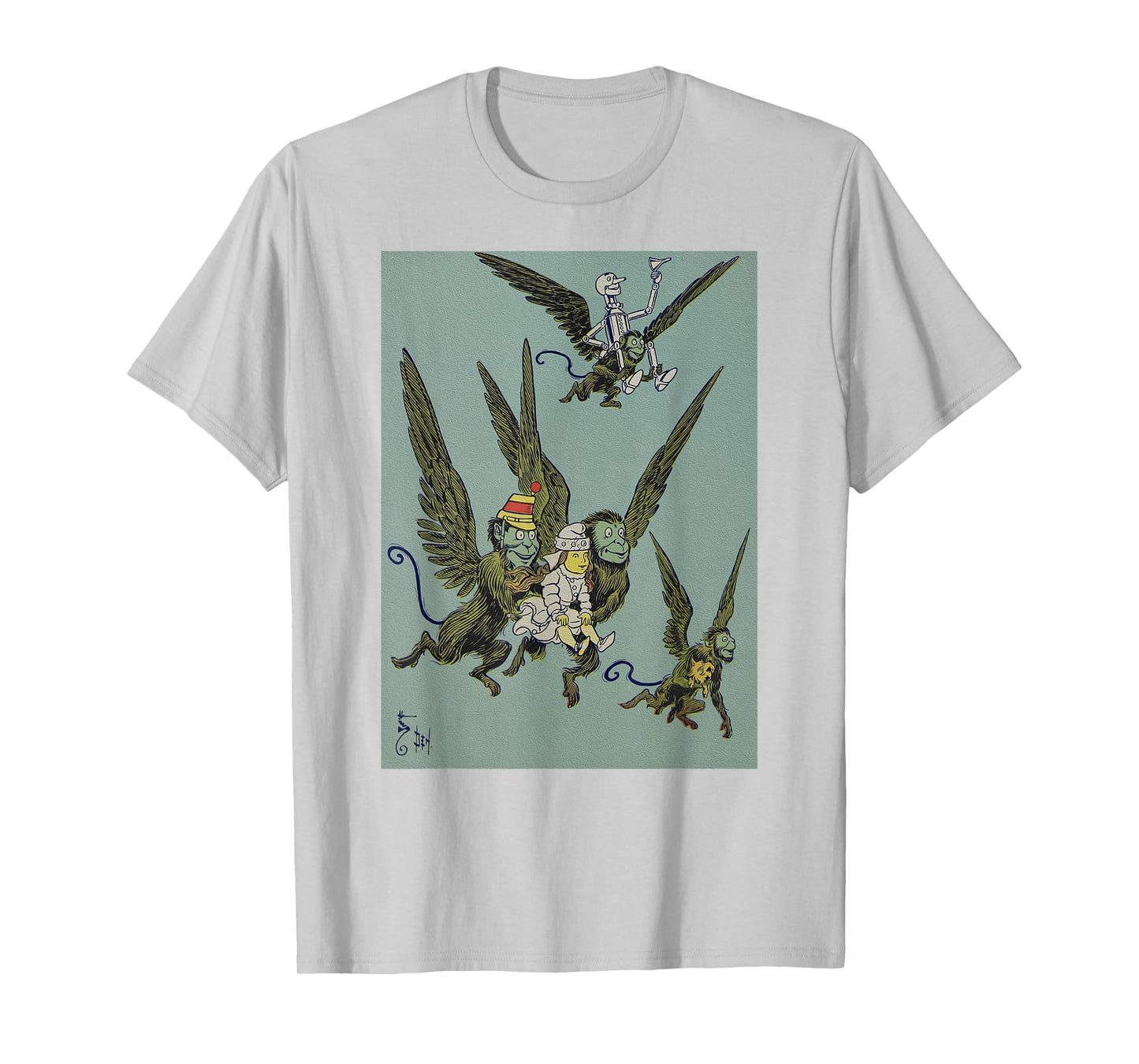 Retro OZ Winged Flying Monkey T-Shirt-Dorothy Toto Tin Man T-Shirt