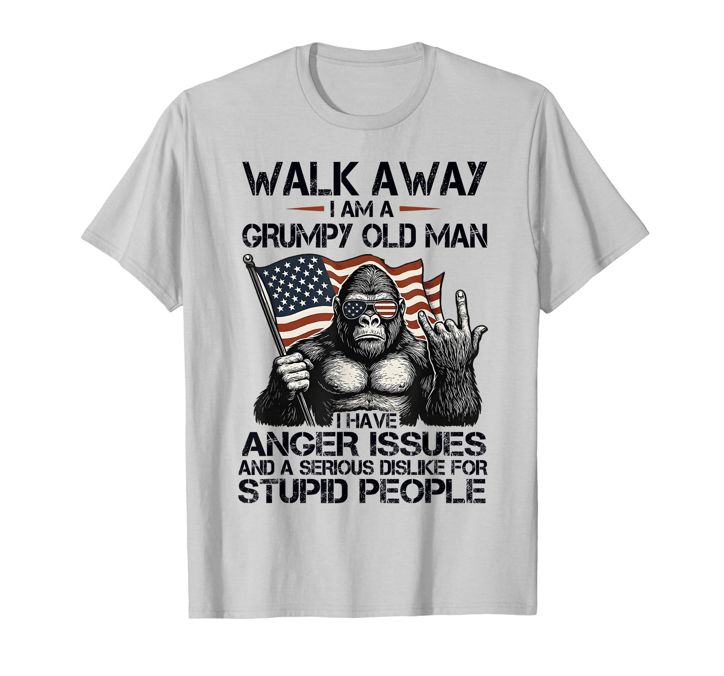 Walk away I am a grumpy old man I have anger issue sasquatch T-Shirt