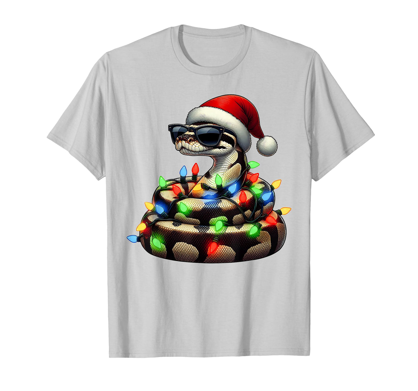 Ball Python Snake Sunglasses Cute Christmas Xmas T-Shirt