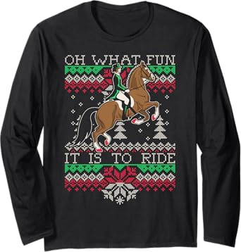 Ugly Christmas Dressage Horse Riding Sweatshirt