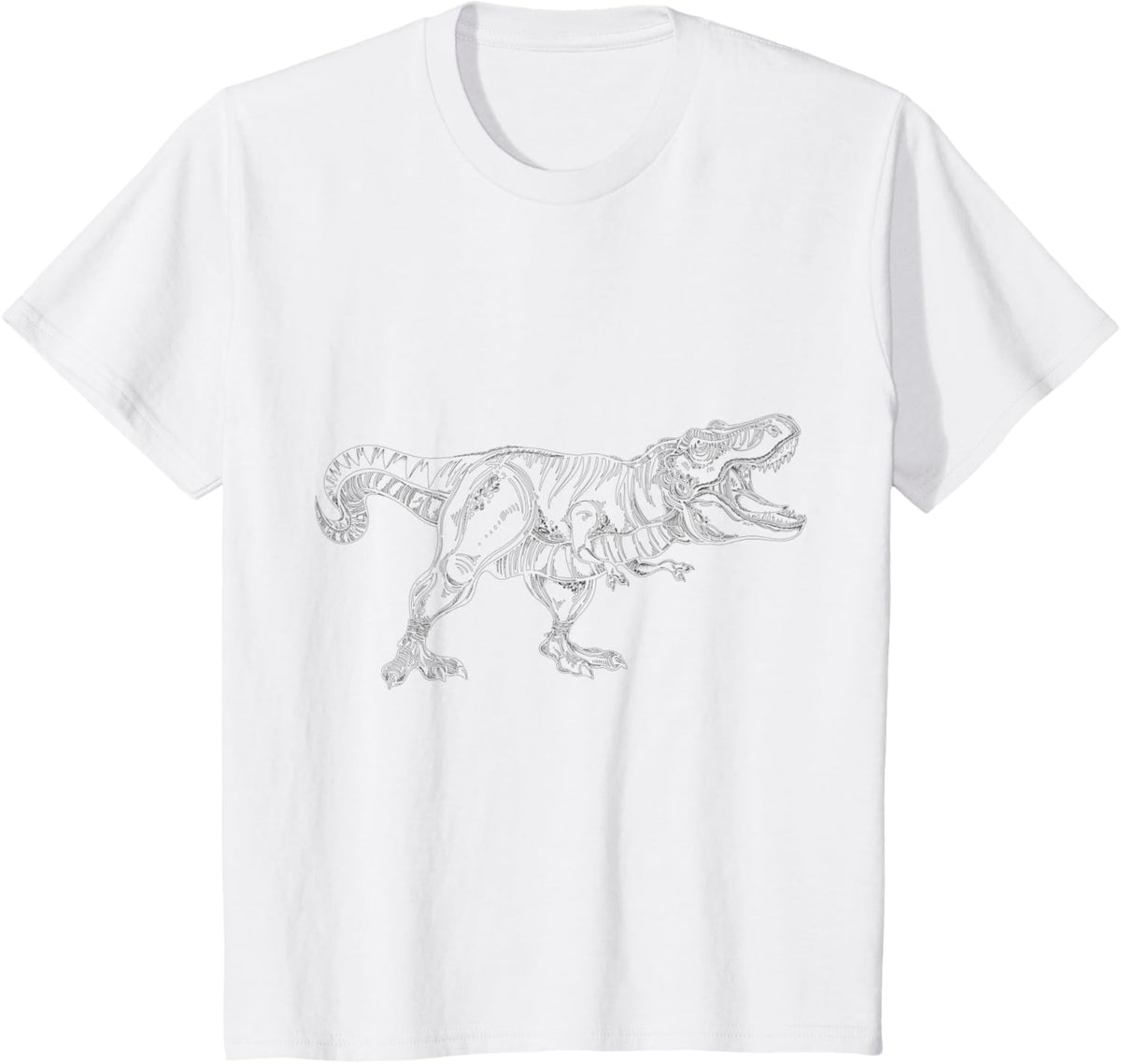 Kids Tyrannosaurus Coloring Shirt Color Your Own T-Shirt