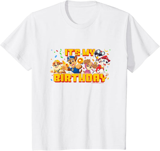 Kids PAW Patrol Birthday It's My Birthday Cute Group Logo T-Shirt
