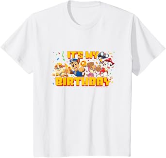 Kids PAW Patrol Birthday It's My Birthday Cute Group Logo T-Shirt