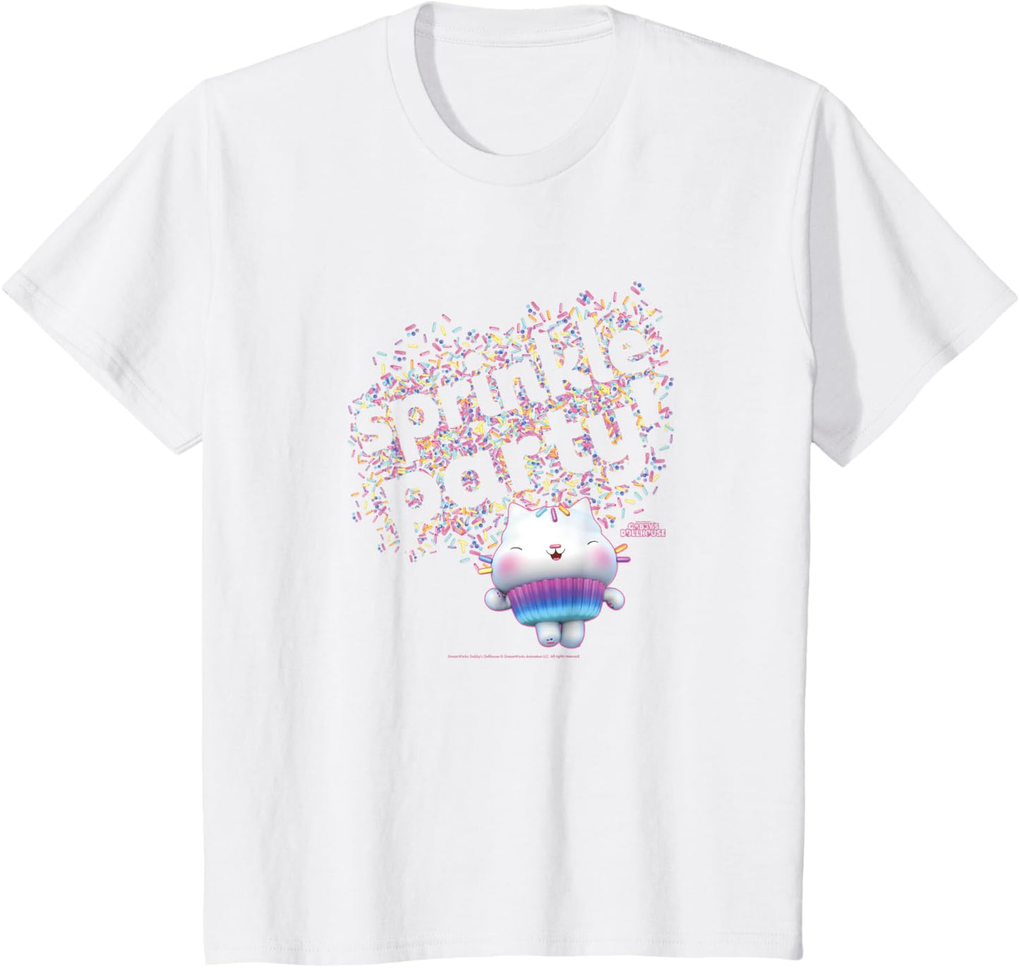 Gabby's Dollhouse Cakey Cat Sprinkle Party T-Shirt