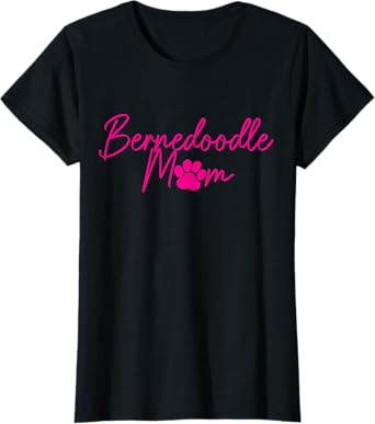 Bernedoodle Mom Doodle Dog Paw Funny Cute Women T-Shirt