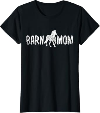 Barn Mom Horse Horses Vintage T-Shirt