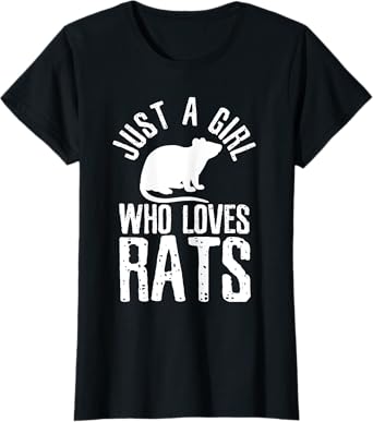 Just A Girl Who Loves Rats Funny Cute Pet Animal Gift T-Shirt