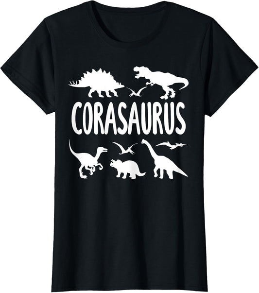Dinosaur T Rex Cora Corasaurus Girls Dino Name T-Shirt