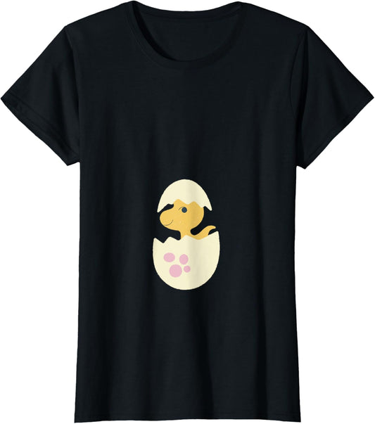 Dinosaur Egg Hatching Cute Funny Pregnancy Announcement T-Shirt