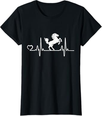 Horse Heartbeat Dressage For Women and Girls Graphic T-Shirt