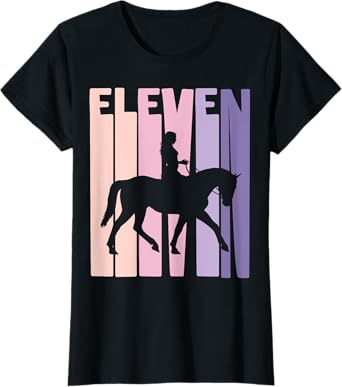 11th Birthday Gift Horse Rider Fan 11 Years Girls T-Shirt
