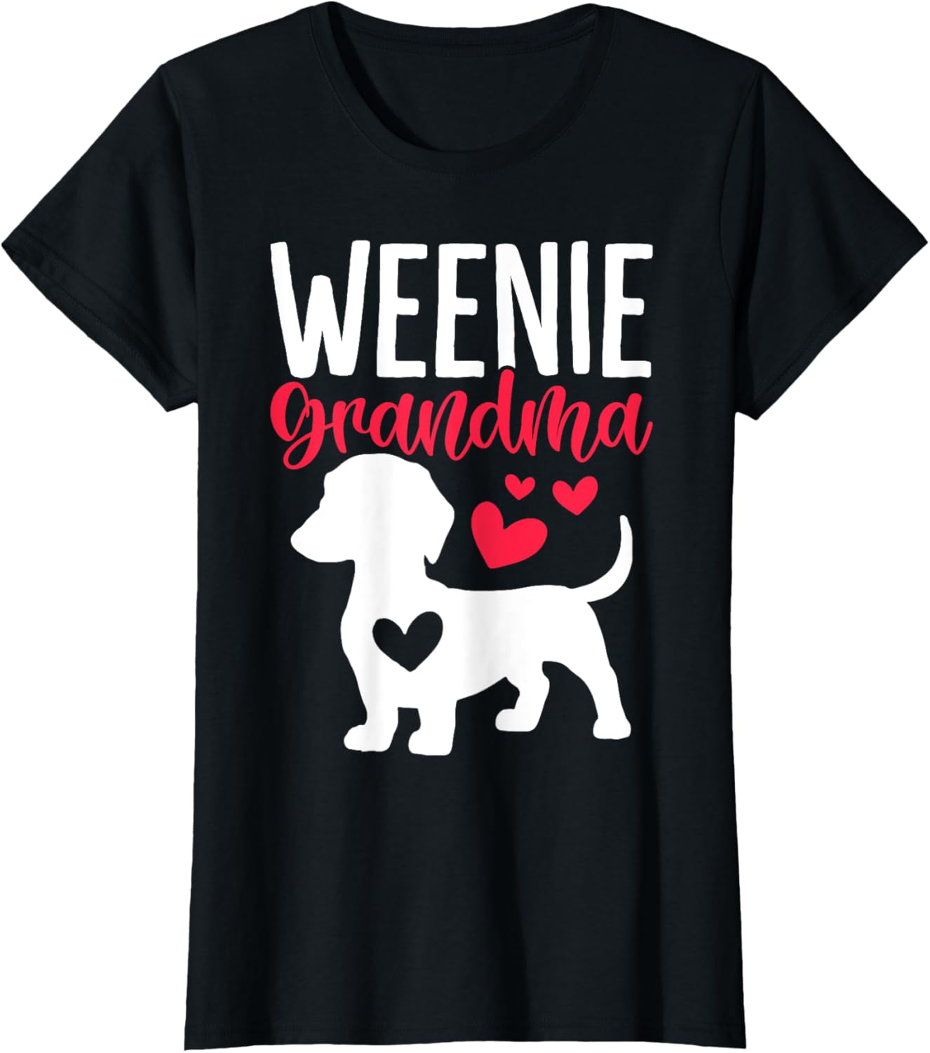 Weenie Grandma Funny Dog Grandma Dachshund Dog Lovers T-Shirt