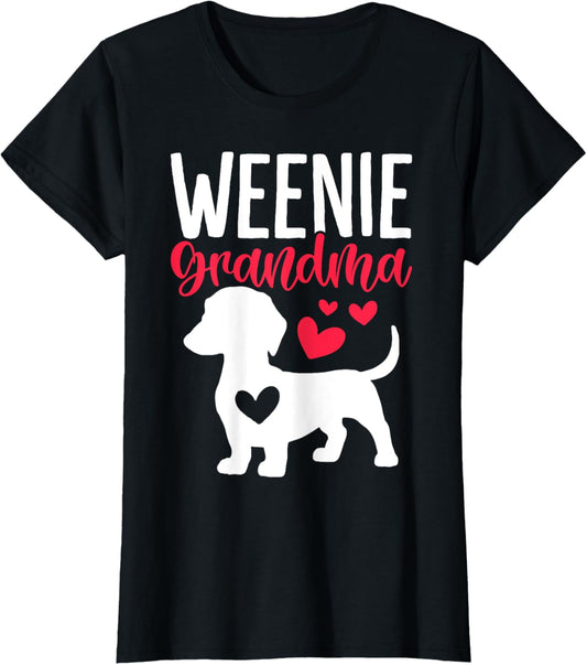 Weenie Grandma Funny Dog Grandma Dachshund Dog Lovers T-Shirt