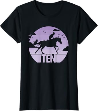 10th Birthday Horse Riding Girl 10 Years Girl Horse Birthday T-Shirt