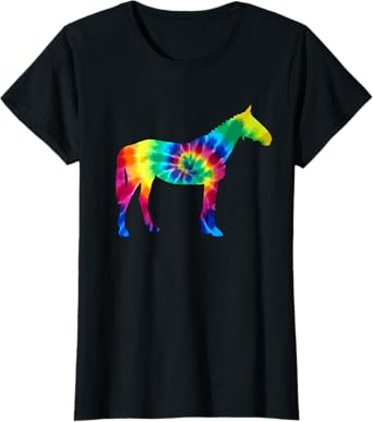 Horse Tie Dye Vintage Hippie Riding Rider Horses T-Shirt
