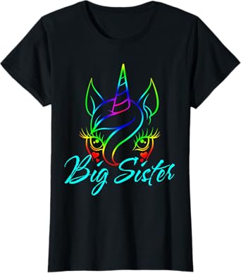 Magical Unicorn Big Sister Tshirt Men Women Girls Teens T-Shirt