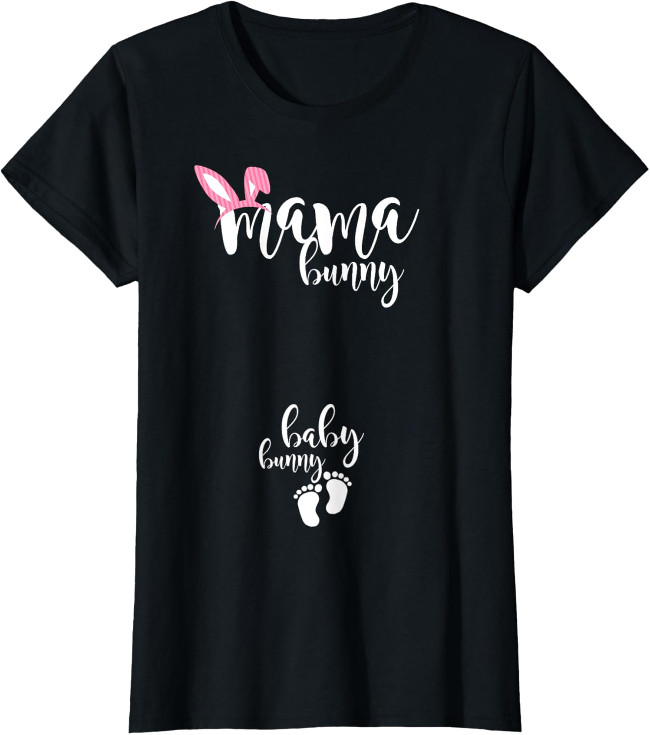 Mama Bunny Baby Bunny Pregnant Mom Easter Pregnancy Reveal T-Shirt