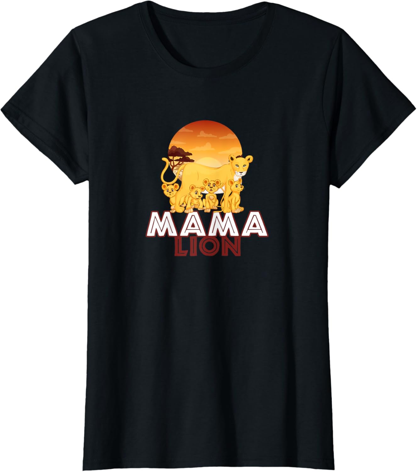 Mama Lion T-Shirt - Big Cat Family Mother Children Tee T-Shirt