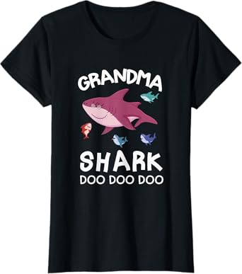 Funny Grandma Shark Gorgeous Grandma Day T-Shirt