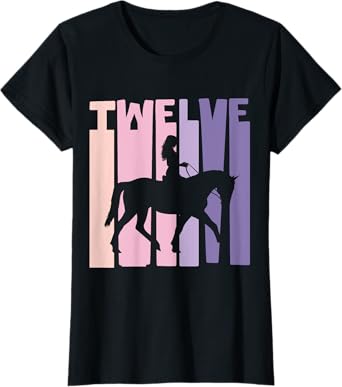 12th Birthday Gift Horse Rider Fan 12 Years Girls T-Shirt