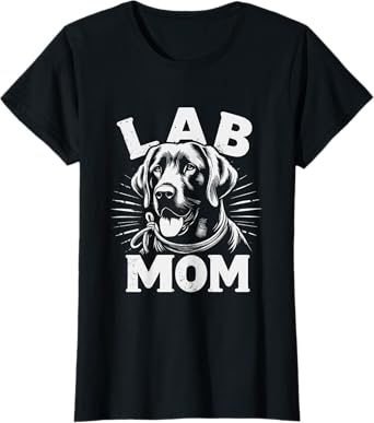 Retro Lab Lover Labrador Retriever Black Lab Mom T-Shirt