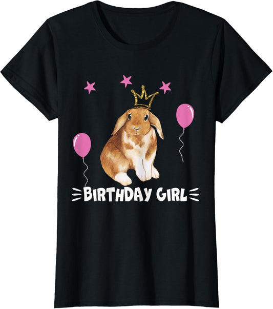 Little Birthday Girl shirt Bunny Princess Cute Rabbit gift T-Shirt