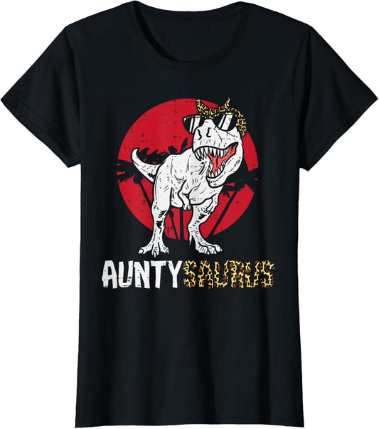 Aunty Saurus Trex Funny Aunt Dinosaur Mothers Day Auntie T-Shirt