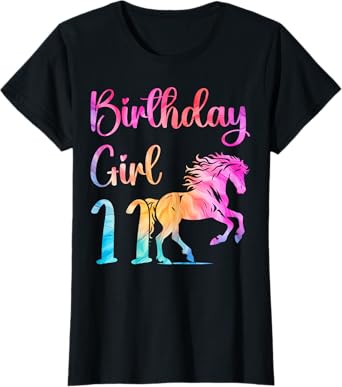 11th Birthday Horse 11 Year Old Girl Birthday Horse Lovers T-Shirt