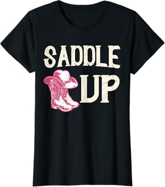 Funny Cowgirl Graphic Women Girls Cowgirl Western Rodeo T-Shirt