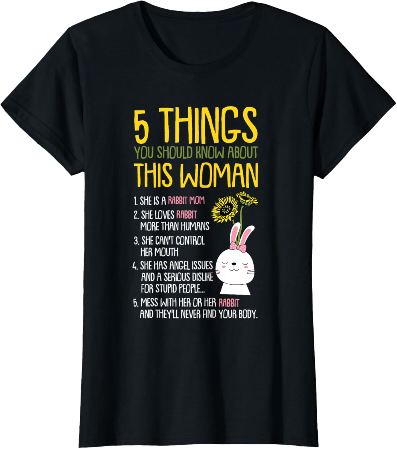 5 Things You Should Know About This Woman Rabbit Mom Bunny T-Shirt
