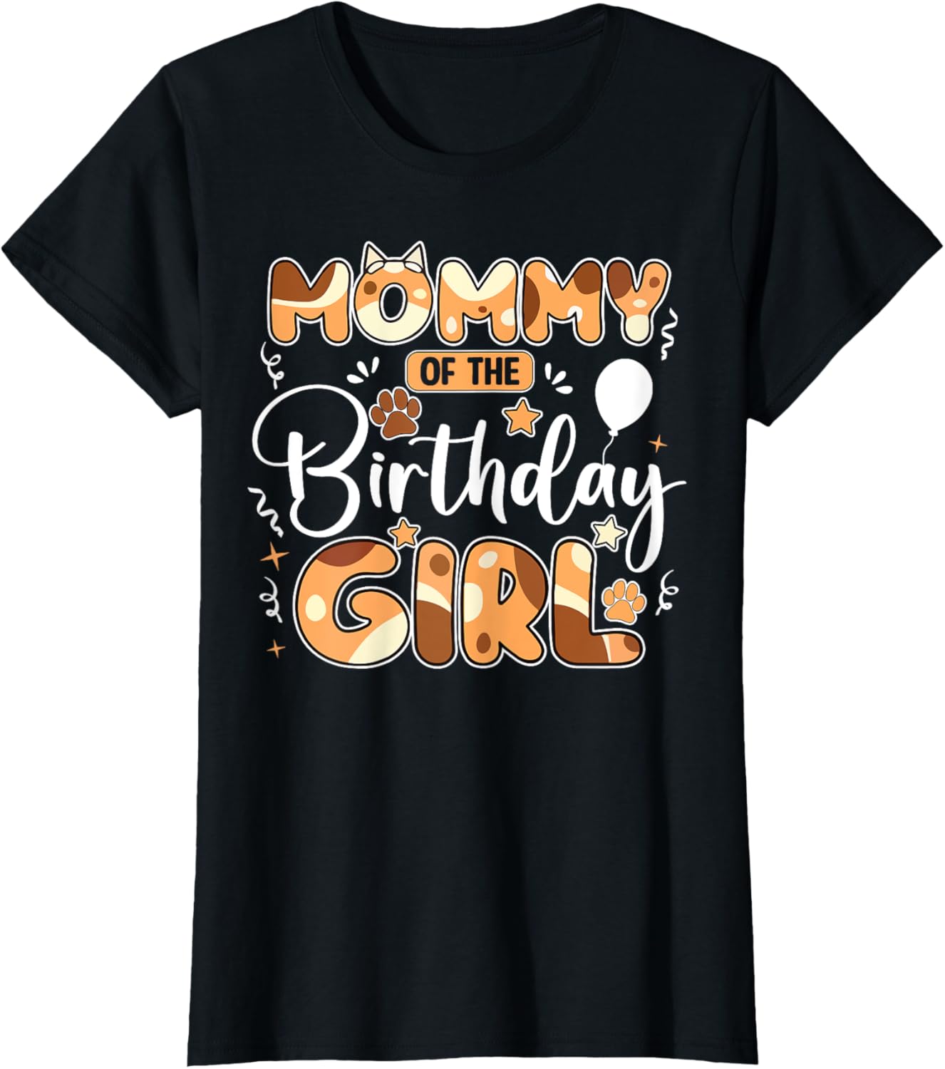 Mommy Daddy Of The Birthday Girl Blue Dog Family Matching T-Shirt