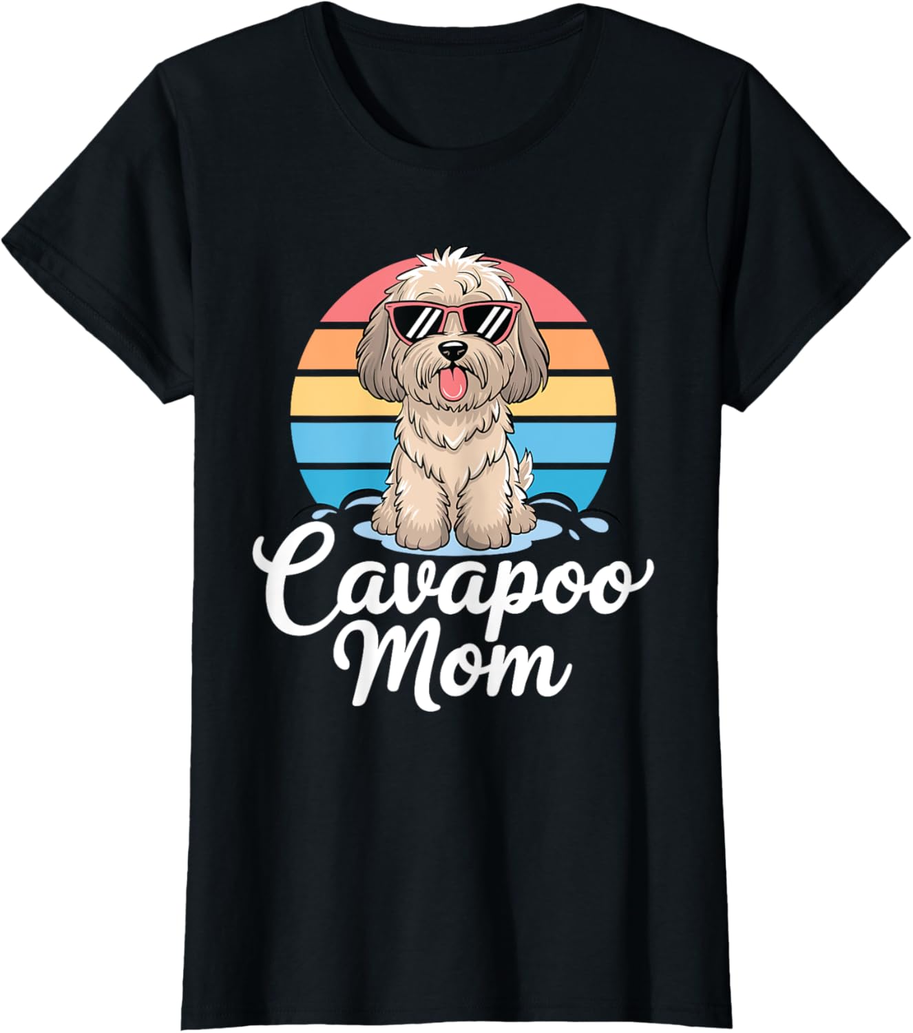 Cavapoo Mom Retro Dog Lover Cavoodle Funny Mother's Day T-Shirt