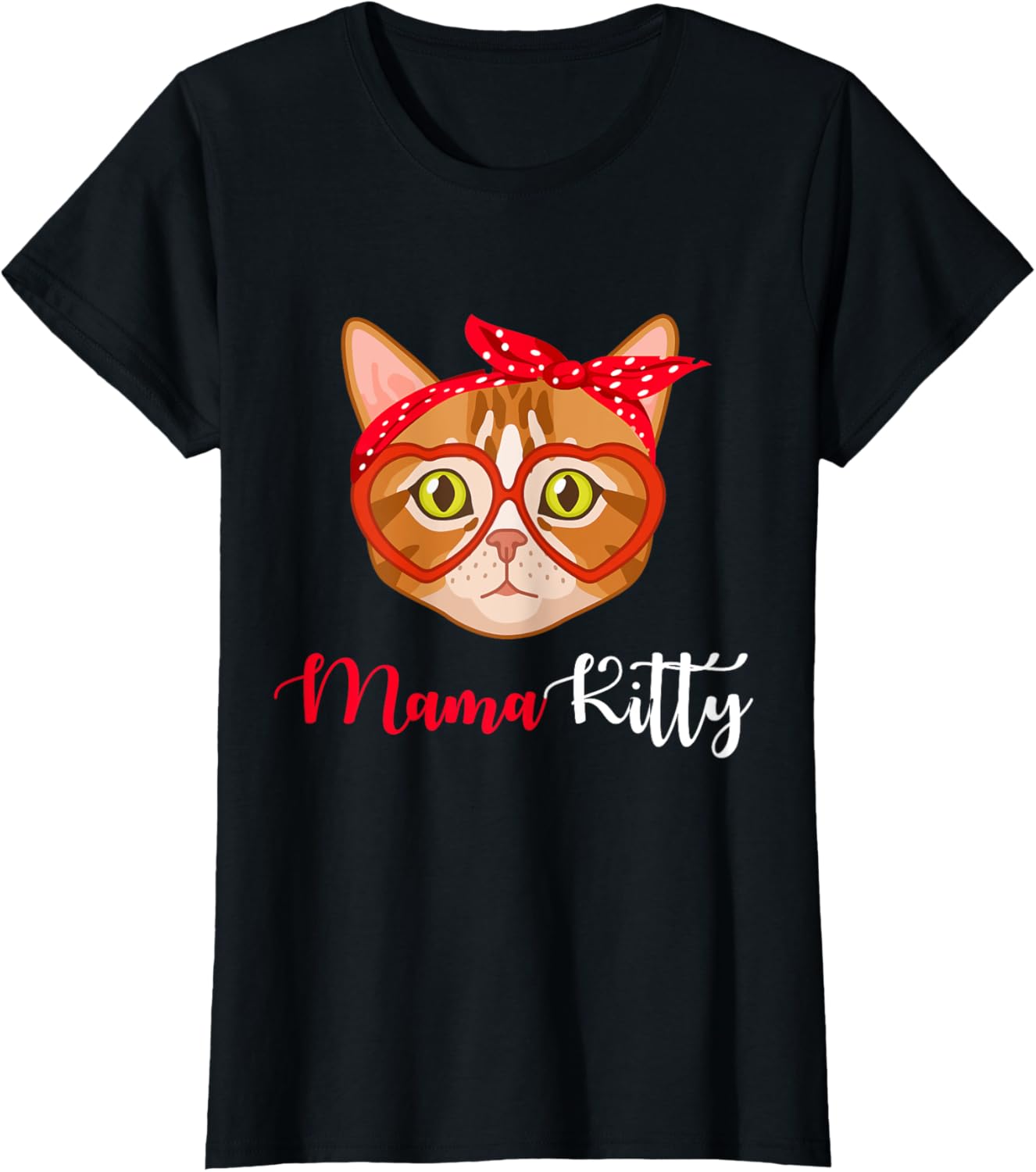MamaKitty Cat T-Shirt Funny Mama Kitty Family Matching T-Shirt