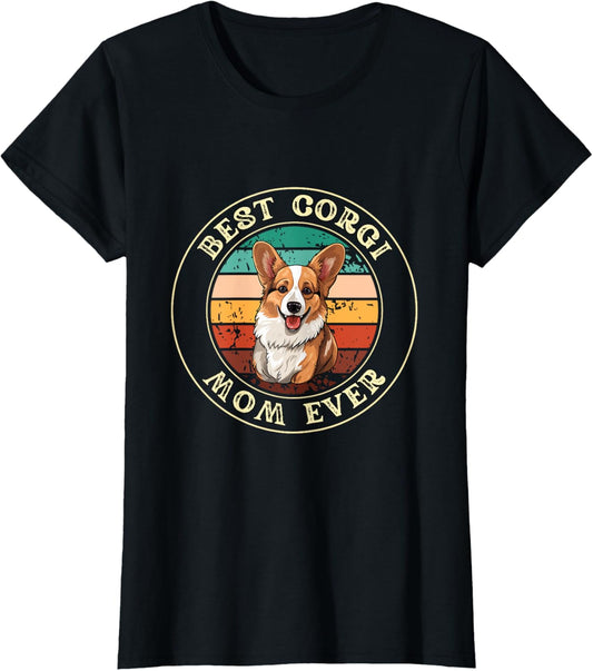 Best Corgi Mom For Women Gift Idea Funny Mama Dog T-Shirt