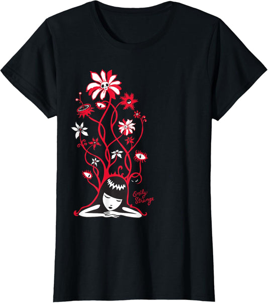 Emily The Strange Flower Power Cat Nap T-Shirt