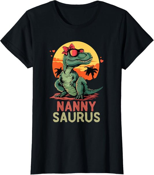 NannySaurus Dino Dinosaur Nanny-Saurus T-Rex Funny Trex T-Shirt