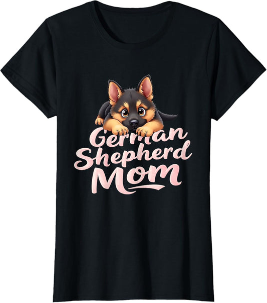 German Shepherd Mom Dog German Shepherd Mama Cute Puppy T-Shirt