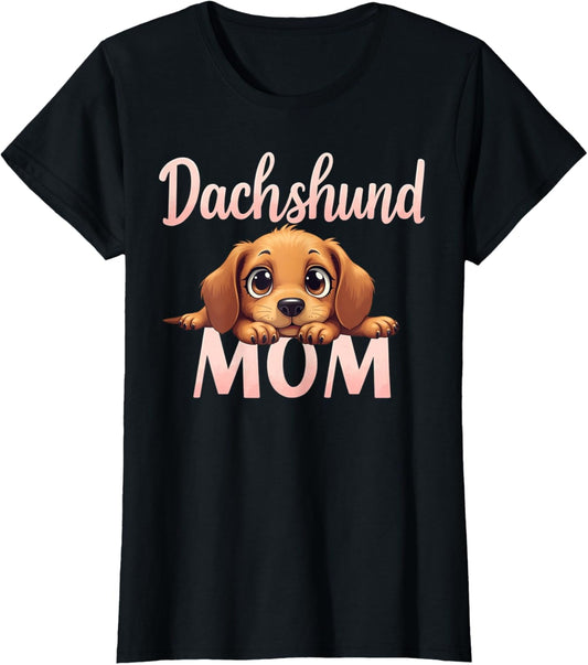 Dachshund Mom Wiener Dog Mama Cute Puppy T-shirt for Women