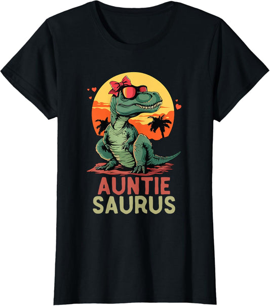 AuntieSaurus Dino Dinosaur Auntie-Saurus T-Rex Funny Trex T-Shirt