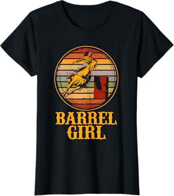 Arrel Racing Horse Riding Texas Rodeo Barrel Girl T-Shirt